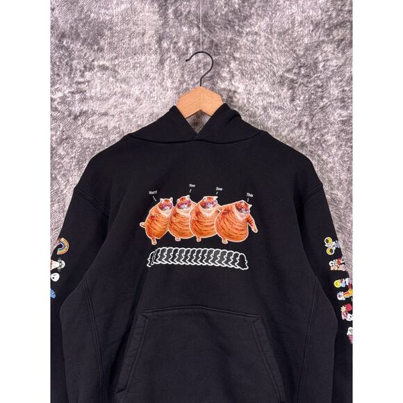 New Madhappy Hoodie Small Unisex Snapchat Fat Cat Graphic - Picture 2 of 10